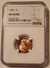 1984 Lincoln Memorial cent ms68 red ngc a