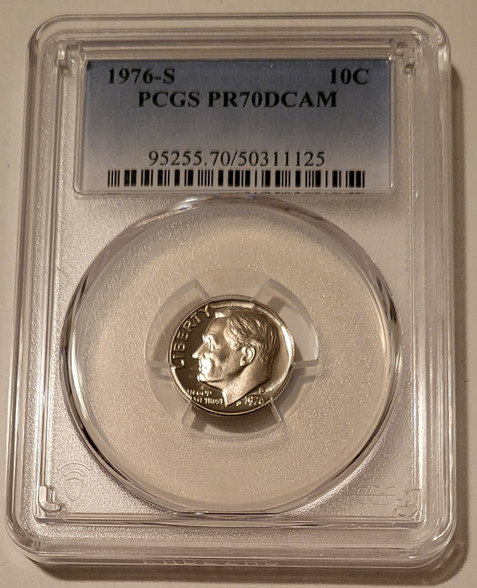 1976 S Roosevelt Dime clad proof pr70 dcam pcgs a