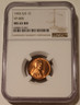 1953 s over s Lincoln wheat cent rpm vp005 ms65 red ngc a