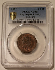 italy-naples-sicily-1857-2-tornesi-au58-pcgs-a