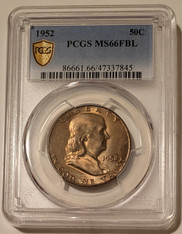 1952 Franklin Half Dollar MS66 FBL PCGS Toned