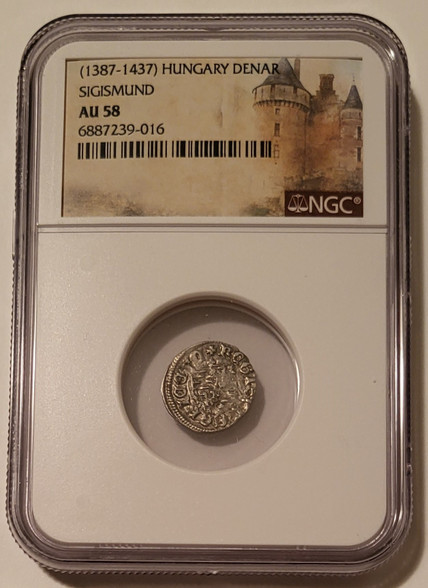 hungary-sigismund-silver-denar-au58-ngc-a