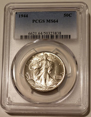 1944 walking liberty half silver half dollar ms64 pcgs a