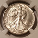 1942 walking liberty half dollar ms63 ngc rv toned c