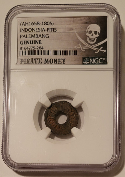 Indonesia Palembang 1805 Pitis Genuine NGC a