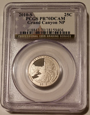 2010 s clad Grand Canyon np quarter proof PR70 DCAM PCGS flag a