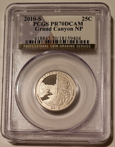 2010 s clad Grand Canyon np quarter proof PR70 DCAM PCGS flag a