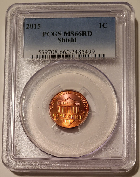 2015 Lincoln Shield Cent ms66 red PCGS a