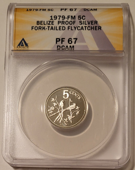Belize-1979-silver-5-cents-pf67-dcam-anacs-a