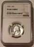 1957 Washington quarter proof pf68 cameo ngc a