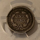 1857 seated liberty dime vf25 pcgs toned d