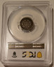 1857 seated liberty dime vf25 pcgs toned b