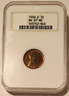 1936 d Lincoln wheat cent ms67 red ngc toned a