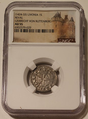 Livonia-Estonia-Ruttenberg-schilling-reval-au55-ngc-a