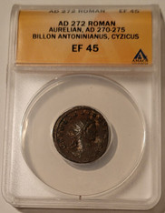 Roman empire Aurelian ad 272 antoninianus xf45 anacs a