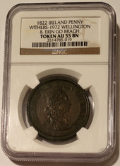 Ireland 1822 token au55 bn ngc a