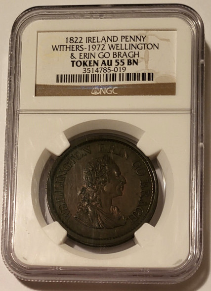 Ireland 1822 token au55 bn ngc a