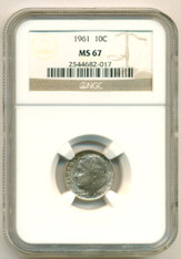 1961 Roosevelt Dime MS67 NGC