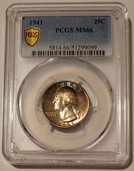 1941 Washington quarter ms66 pcgs gsh a