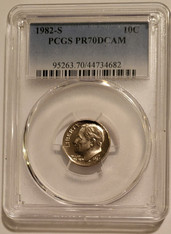 1982 s Roosevelt dime proof pr70 dcam pcgs a