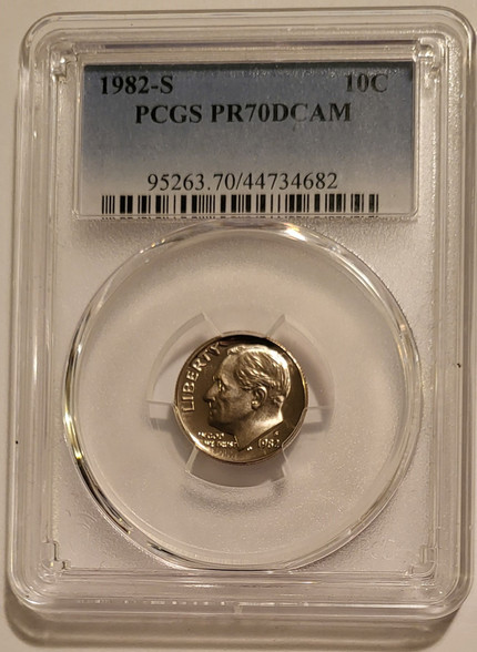 1982 s Roosevelt dime proof pr70 dcam pcgs a
