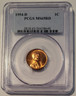 1954 d Lincoln wheat cent ms65 red pcgs a