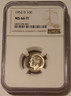 1952 d Roosevelt dime ms66 ft ngc light patina a