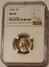 1953 Jefferson Nickel MS64 ngc toning a
