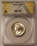 1944 s Washington quarter ms66 anacs a