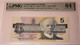 Canada 1986 5 dollars note 64 epq pmg a