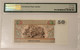 Myanmar 1997 50 kyats bank note 68 epq pmg b