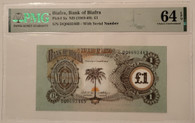 Biafra 1968-69 1 pound bank note 64 epq pmg a
