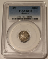 1853-seated-half-dime-xf40-pcgs-toned-a