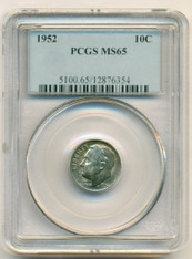 1952 Roosevelt Dime MS65 PCGS Color