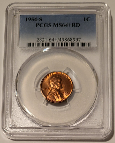 1954-s-lincoln-wheat-cent-ms64plus-rd-pcgs-a