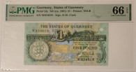 Guernsey 1991 1 pound note 66 epq pmg a