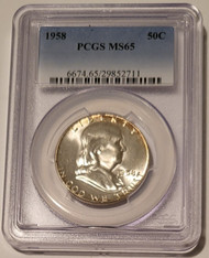 1958-franklin-half-dollar-ms65-pcgs-lt-a