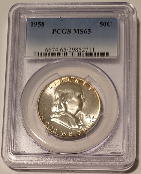 1958-franklin-half-dollar-ms65-pcgs-lt-a
