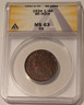India 1934 quarter anna ms63 rb anacs a