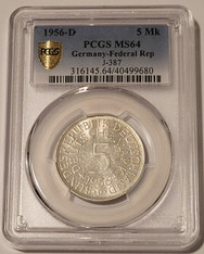 west-germany-1956-d-5-mark-ms64-pcgs-a
