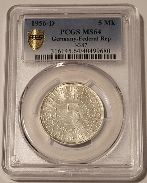 west-germany-1956-d-5-mark-ms64-pcgs-a