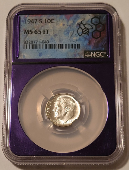 1947-s-roosevelt-dime-ms65-ft-ngc-purple-bee-label-a