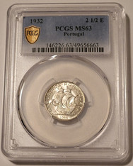 portugal-1932-2-half-escudos-ms63-pcgs-a