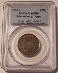 germany-schaumburg-lippe-1858-a-4-pfennig-ms63-bn-pcgs-a