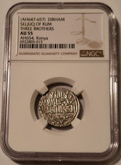 seljuq-of-rum-three-brothers-silver-dirham-au55-ngc-a