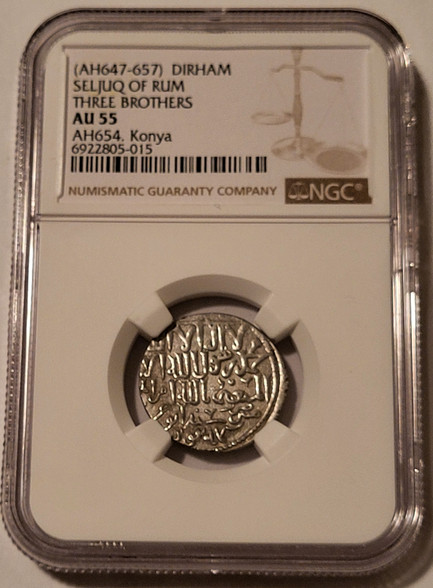 seljuq-of-rum-three-brothers-silver-dirham-au55-ngc-a