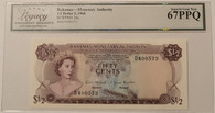 Bahamas 1968 half dollar note 67 ppq legacy a