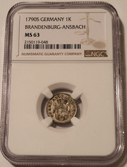 Germany Brandenburg Ansbach 1790 S kreuzer ms63 ngc a