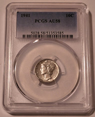 1941-mercury-dime-au58-pcgs-a