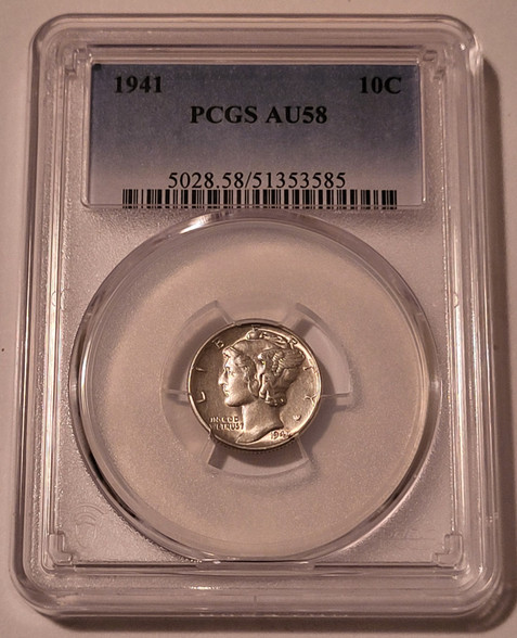 1941-mercury-dime-au58-pcgs-a